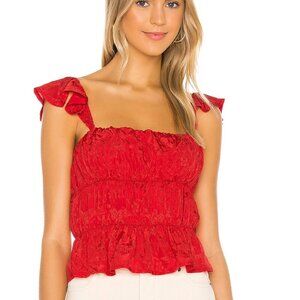 House of Harlow x Revovle Soreana Top in Bright Red